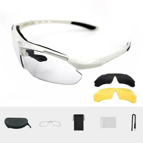 NEWBOLER Фотохроматические очки Для женщин очки для езды на велосипеде, UV400 поляризованные Для мужчин, велосипедные солнцезащитные очки для Спорт на открытом воздухе - Цвет: Белый