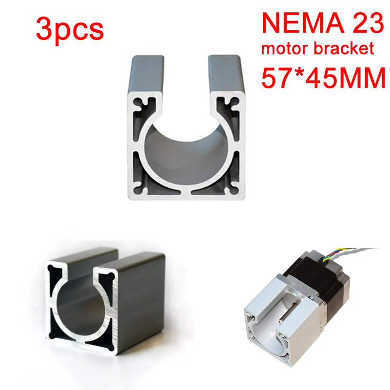 3Pcs Nema23 57 Stepper Motor Mounts Bracket Support Aluminium Alloy CNC Router