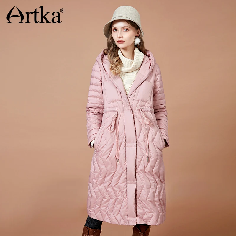 Manteau Manteaux Femmes De Bas Rose Qualité Long 2018 Chaud Le Vers D'hiver Haute Artka Parkas Veste Capuchon Blanc Vêtements Yk10088d 90 Mode À EHzWwq