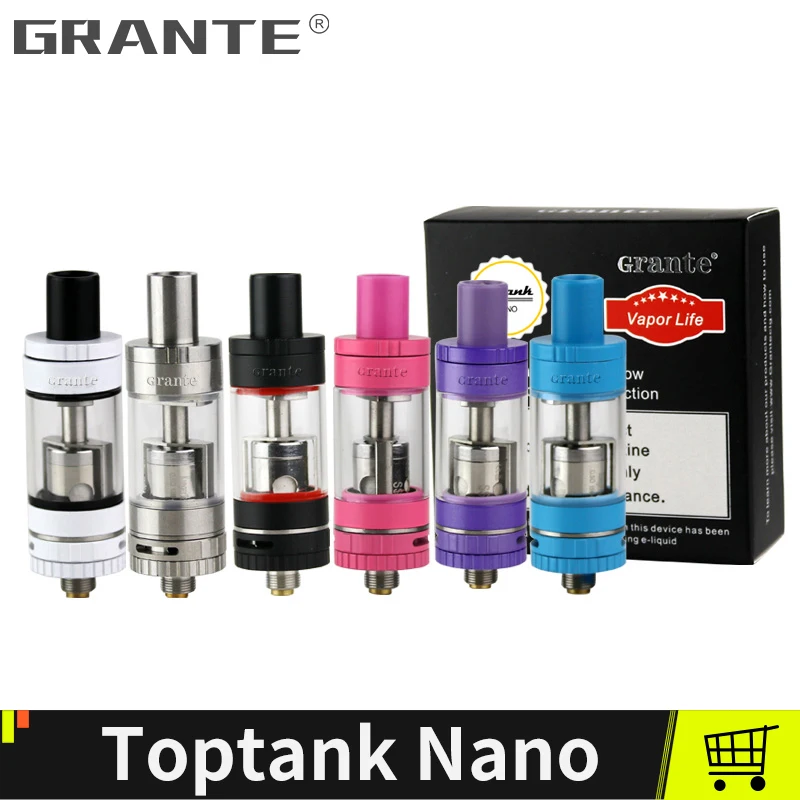 

GRANTE Toptank Nano Atomizer 3.2ML 510 Thread Tank 510 Drip Tip SSOCC Coil Electronic Cigarette Vape Atomizer