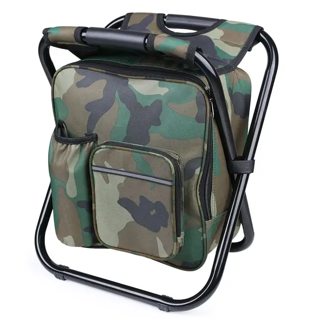 New Outdoor Portable Fishing Chairs Folding Backpack Cooler Bag New Outdoor Portable Fishing Chairs Folding Backpack Cooler Bag Stool Beach Chair For Camping Hiking