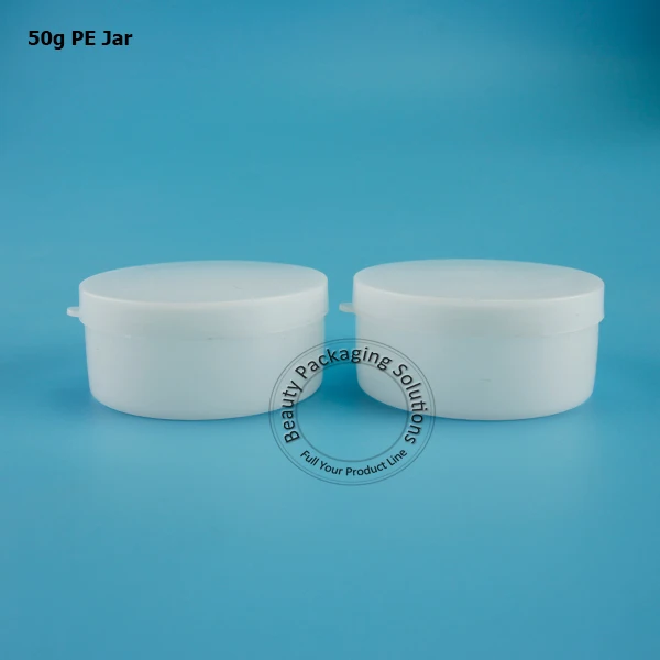 Wholesale 50g Cream Jar White Plastic Containers Cosmetic 50ml Travel
