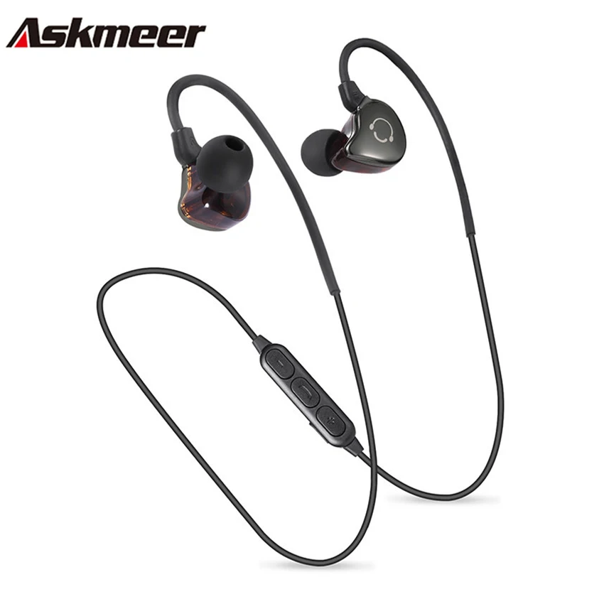 Askmeer BS5 Metal Bluetooth Stereo Earphone Sport Wireless In Ear Earbuds Headset with Microphone for iPhone 7 Xiaomi Handfree joway in ear bluetooth headset stereo running bluetooth sport earphone with microphone for iphone 7 samsung xiaomi5 meizu pro6