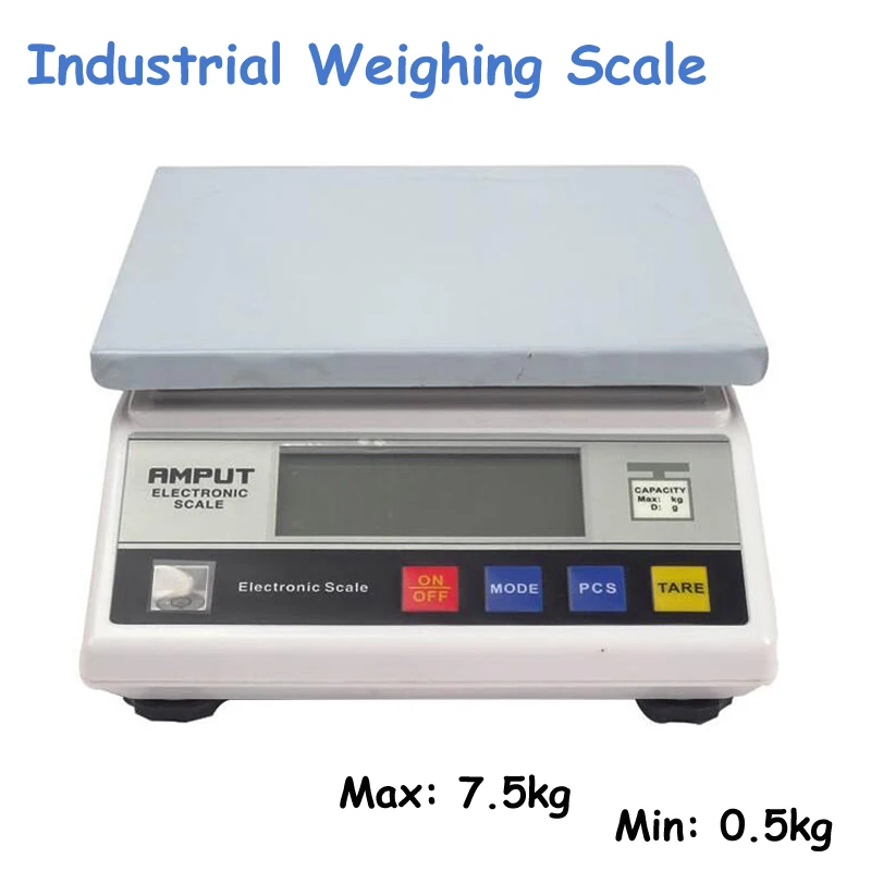7.5kg x 0.1g Digital Precision Industrial Weighing Scale Balance