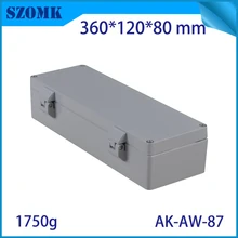 Алюминиевые Водонепроницаемые разъемы распределительная коробка для электроники Diy дизайн всепогодный корпус проекта 360x120x80 мм наружного использования