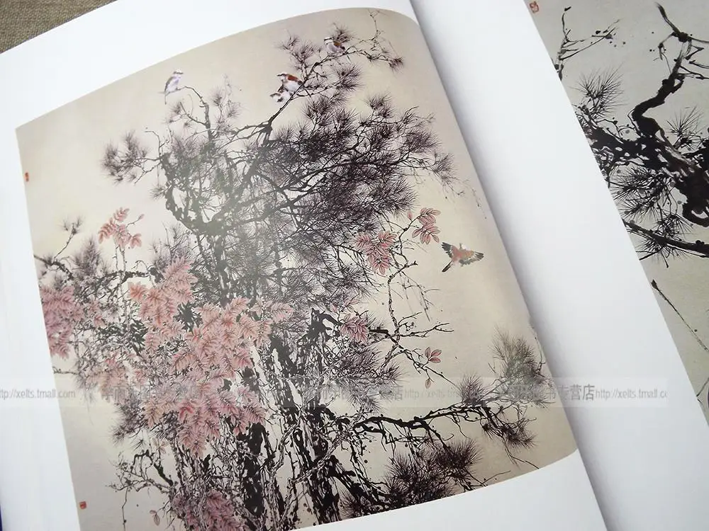 Книга китайской живописи, Xieyi сосна 38 страница 37 см* 26 см