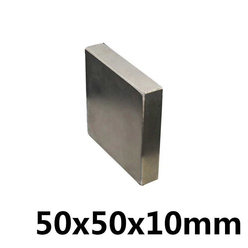 

1 Pcs 50x50x10mm Super Powerful Small Neodymium Magnet Block Permanent N35 NdFeB