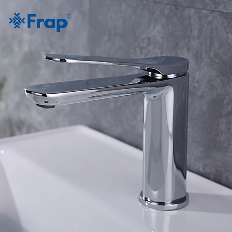 FRAP Water Saving Basin Faucet Water Tap Bathroom Faucet Chrome Finish Single Handle Hot and Cold Water Sink Tap Mixer Y10129 FRAP Water Saving Basin Faucet Water Tap Bathroom Faucet Chrome Finish Single Handle Hot and Cold Water Sink Tap Mixer Y10129