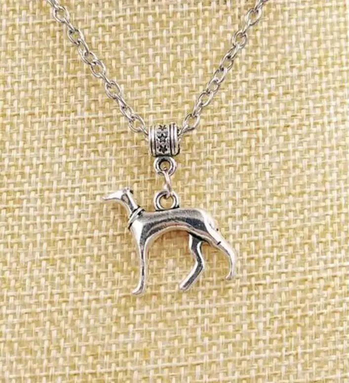 

1PCS Fashion Vintage Silver Large Greyhound Amulet Charms Statement Necklace Pendant lucky Jewelry Holiday Gifts