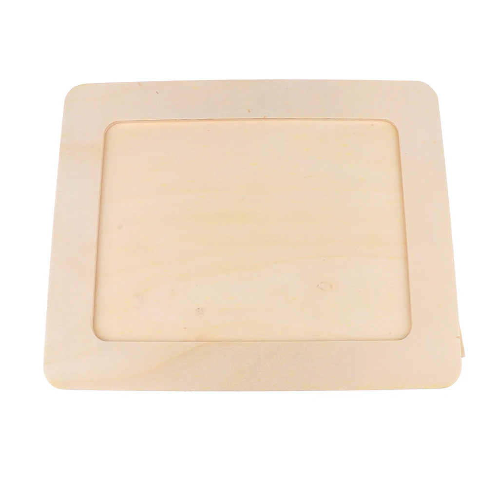 Simple Designs Unfinished Wooden Solid Wood Photo Picture Frames Ready to Paint Home Decor for ’s Art Craft DIY Projects 