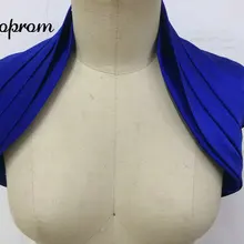 Свадебный жакет болеро для королевской синей вечеринки, свадебный кружевной жакет невесты с коротким рукавом, выпускной