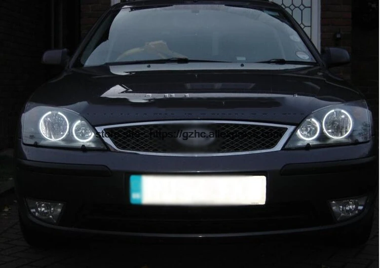 HochiTech для Ford Mondeo MK3 2001-2007 ультра яркий дневной светильник DRL CCFL ангельские глазки демон глаза комплект Теплый Белый Halo Кольцо