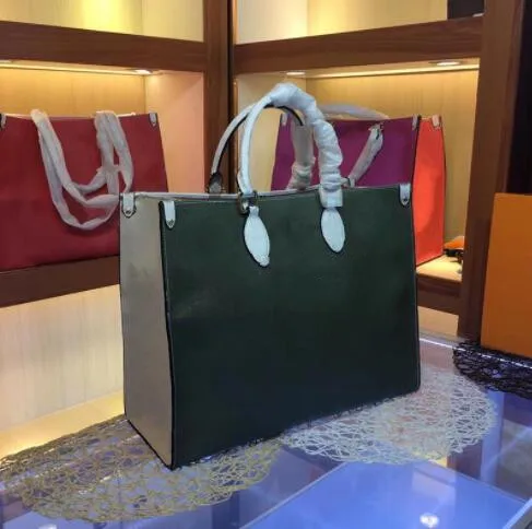 

Large Shopping bags luxury Designer Shoulder Bag Contrast Color Beach bags Genuine Leather Handbag Crossbody Purse Messenger