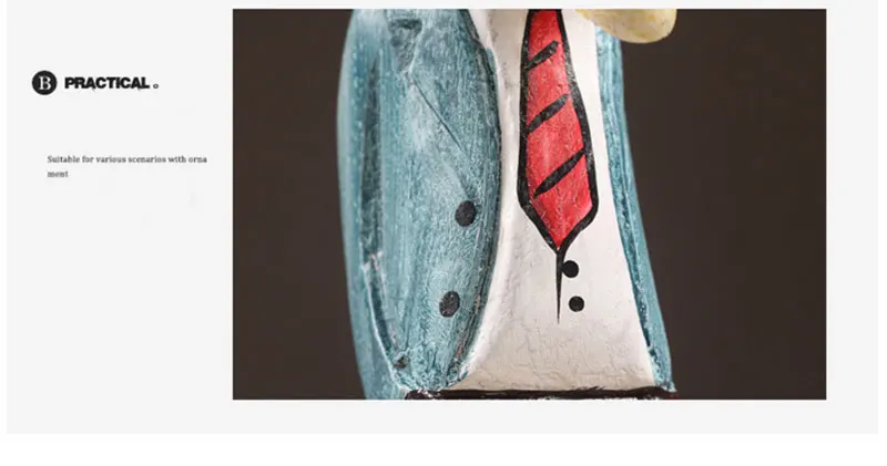 Скандинавские деревянные поделки резьба крутая утка человек украшения Статуэтка утка миниатюрный домашний бар украшения фигурка