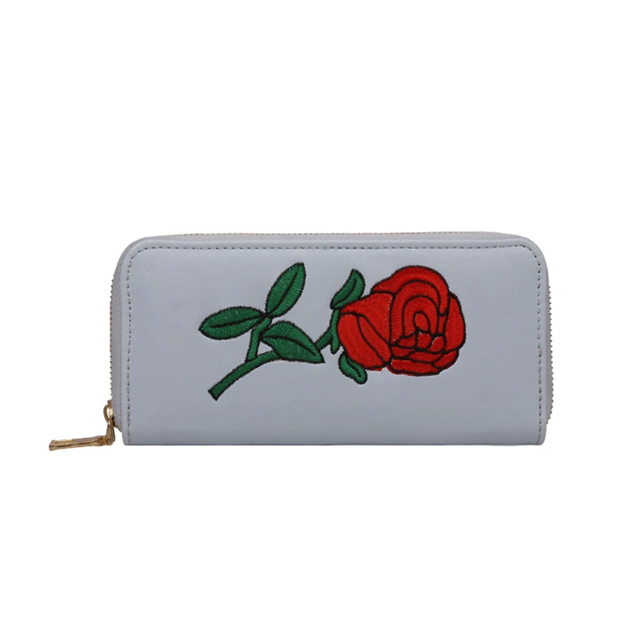 Mara мечта 2018 Новый Вышивка розы сцепления молния кошельки Мода держателей карт для девочек в народном стиле Стиль Национальный мешок денег