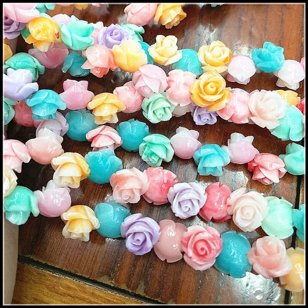 Buy Rose Flower Beads accessories Spring Colors for