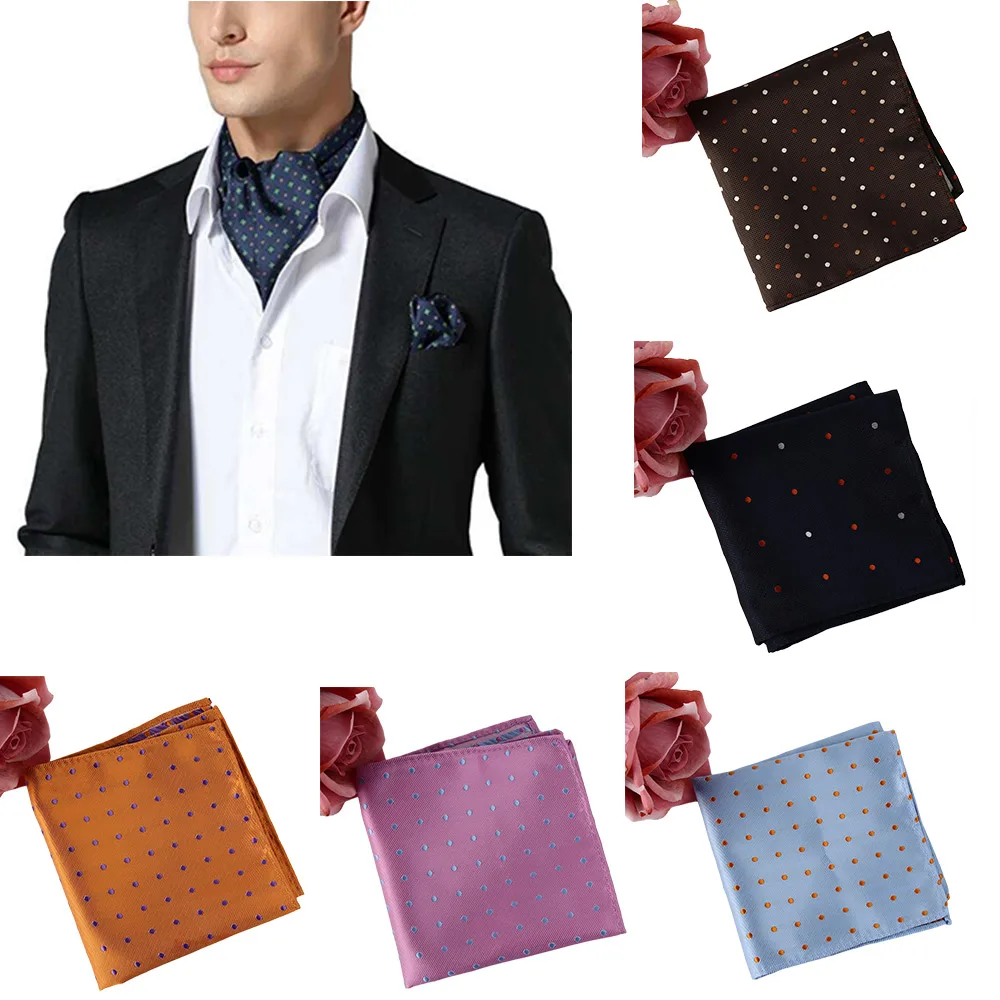 Buy 1PC 25cm*25cm RBOCOTT Mens Pocket Squares Dot