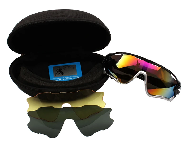 Polarized Cycling Sunglasses Mountain Bike Goggles 3 Lens Outdoor Sport Eyewear MTB Bicycle Riding Driving Gafas Ciclismo AC0173