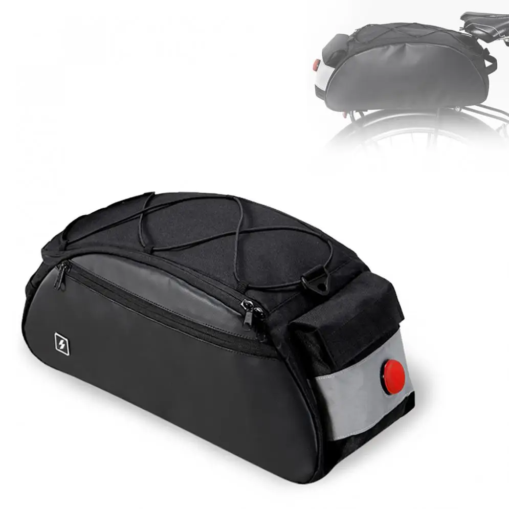 

Bicycle 10L Carrier Bag Bike Rack Pannier Trunk Basket Back Seat Shelf Pouch Cycling Luggage Shoulder Handbag