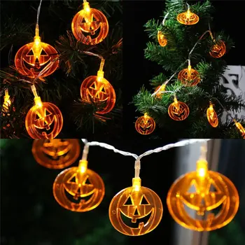 

20 LED String LightsHalloween Pumpkin LED String Lights Battery Powered Novelty Indoor outdoor decorative lamp party festival