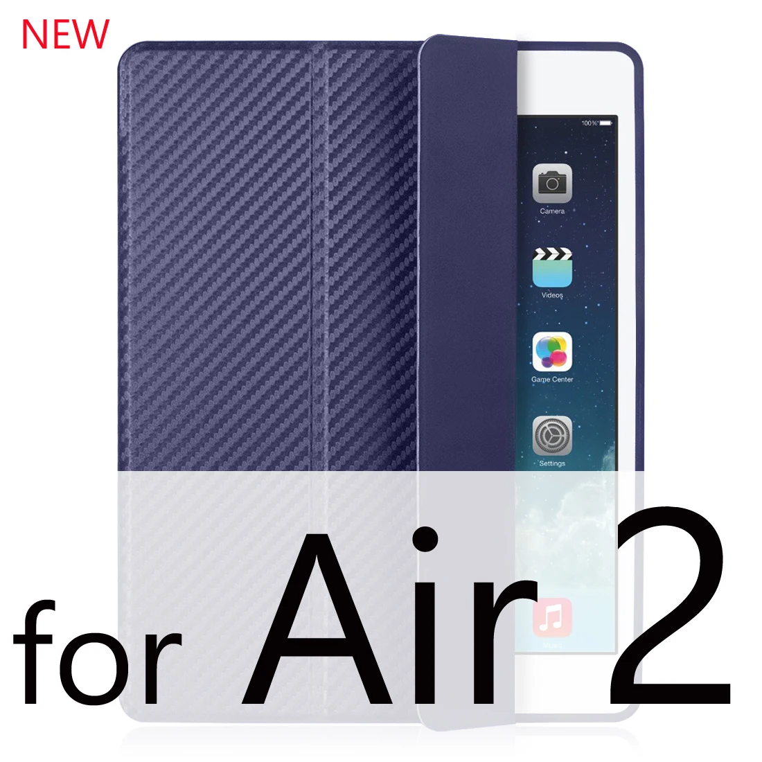 Для iPad Air Чехол Air 2 Air 1 Funda силиконовый мягкий задний Тонкий чехол из искусственной кожи для Apple iPad Air 1 2 5 6 Чехол TriFold Stand Smart Cover - Цвет: Cool Blue 2