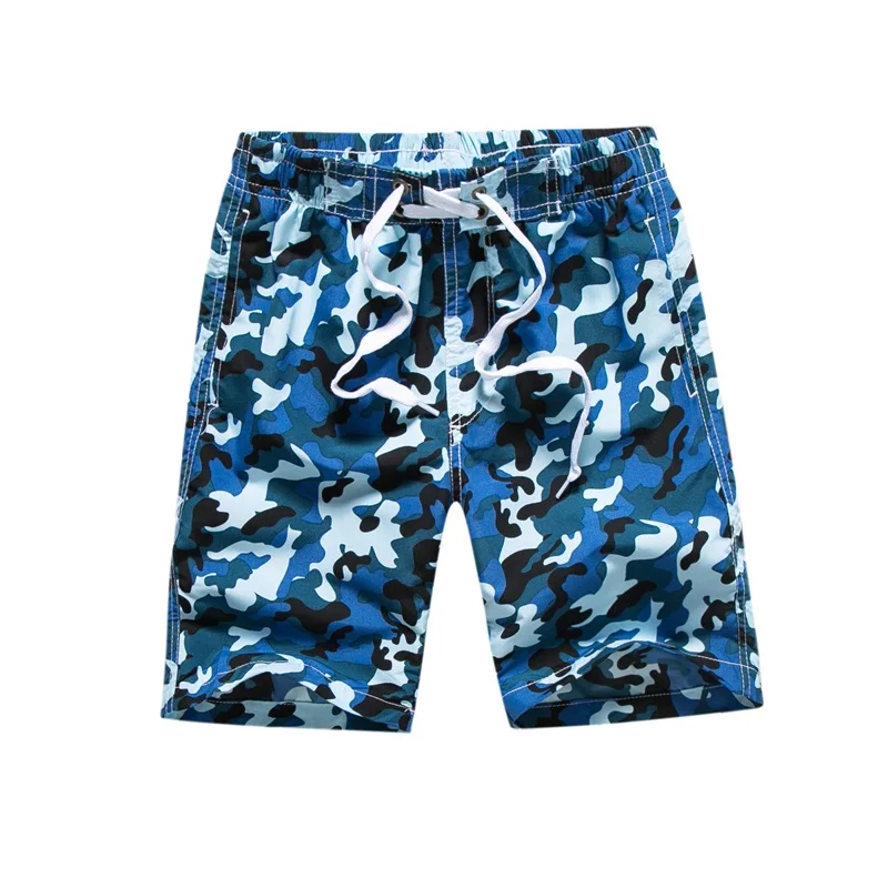 Летние детские шорты детские пляжные шорты Гавайи для мальчиков модные хлопковые детские шорты высокого качества, повседневные спортивные шорты с принтом для девочек - Цвет: blue