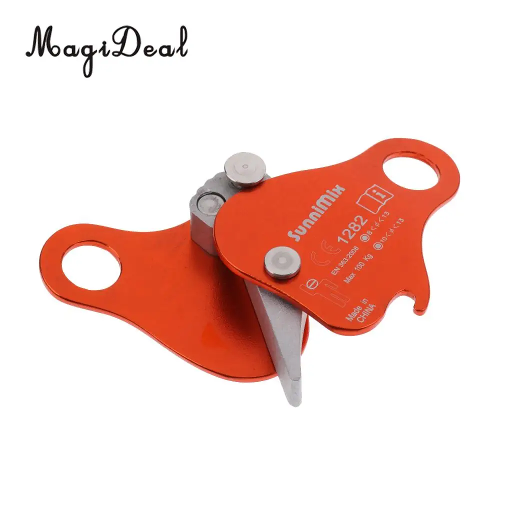 MagiDeal 20KN General Purpose Fixed Side Single Bearing Rope Pulley & 24KN Rope Grab Protecta Rock Climbing Arborist Rescue Gear