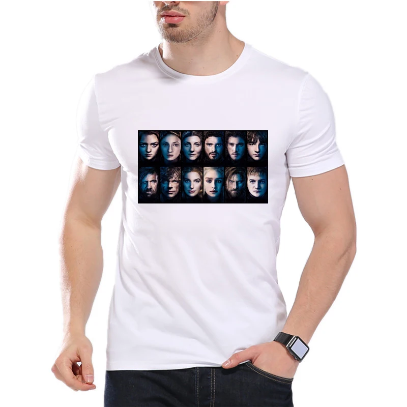 

Game of Thrones Stark short sleeve Men T-shirt Little Devil/Dragon Mother/Jon Snow Tops Tee Winter Is Comeing Men T shirt D6-14#