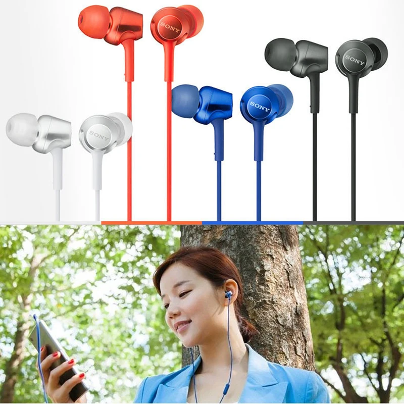 MDR EX250AP 3 5 мм L гнущиеся в ухо наушники музыкальные неодимовые драйверы для Iphone