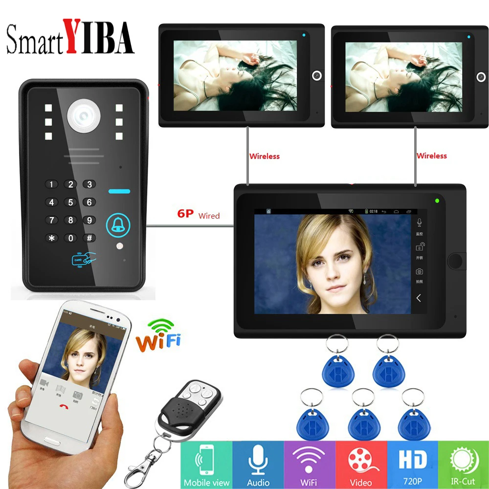SmartYIBA Video Intercom Wifi Wireless Video Door Phone Doorbell Camera ...