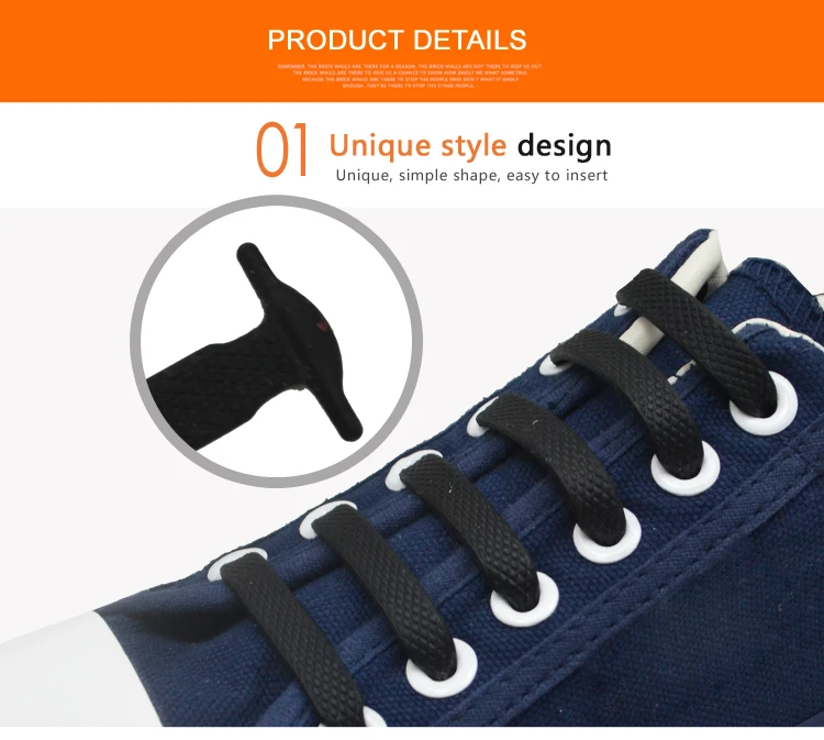 SENTCHARM 16pcs/bag Adults No Tie Lazy Laces Silicone Shoelaces for Sport Shoes Elastic Shoe Lace 