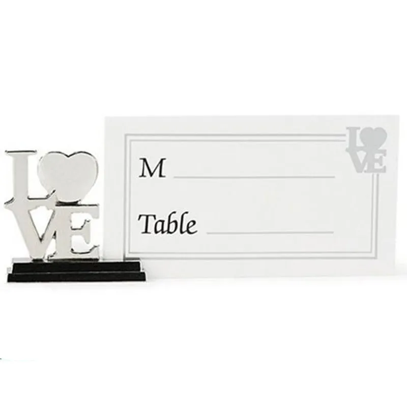 Wedding Decoration place card holder Wedding guests Metal Love place