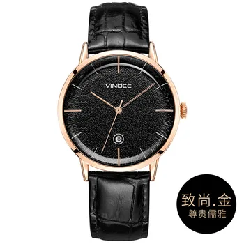 

Vinoce Watch Men Fashion Sport Quartz Clock Leather Mens Watches Brand Luxury Gold Waterproof Business Watch Relogio Masculino