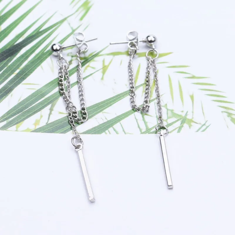 EK126 Korean Fashion Jewelry Earrings Tassel Retro Long Drop Earrings Chain Metal Earrings Wholesale Statement Earrings Brincos - Image 5