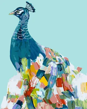 

Frameless painting by numbers paint by number for home decor PBN for living room 4050 the king of bird