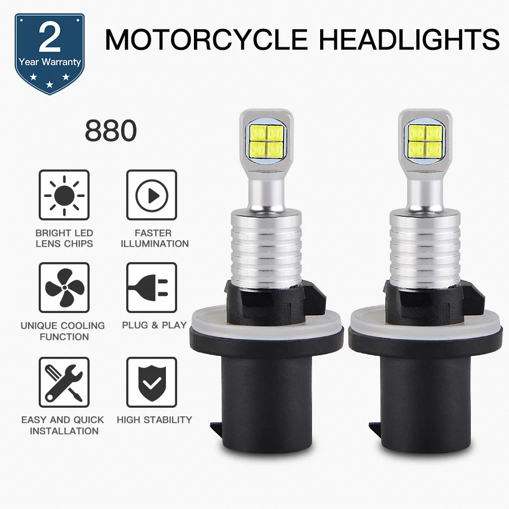 

Bevinsee Car LED Fog Lights Bulb For Buick 1990 1991 1992 1993 1994 1995 1500LM Auto Foglight led Lamps 2x Bulbs