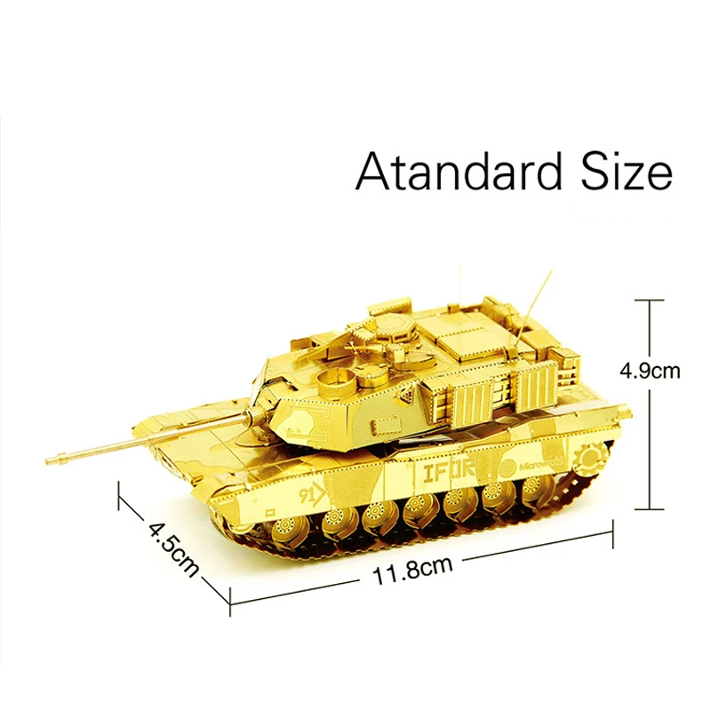 M1 ABRAMS модель танка DIY лазерная резка головоломка модель 3D нано металлическая головоломка игрушки для взрослых подарок с бесплатной доставкой