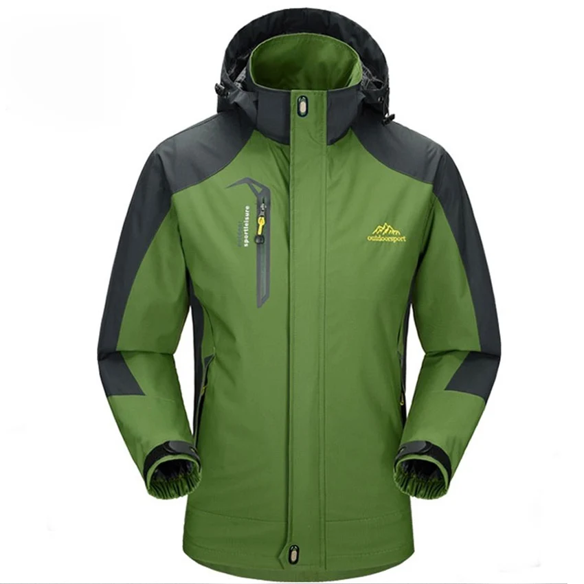 remarkable  Mountainskin 5XL Men's Jackets Waterproof Spring Hooded Coats Men Women Outerwear Army Solid Casual