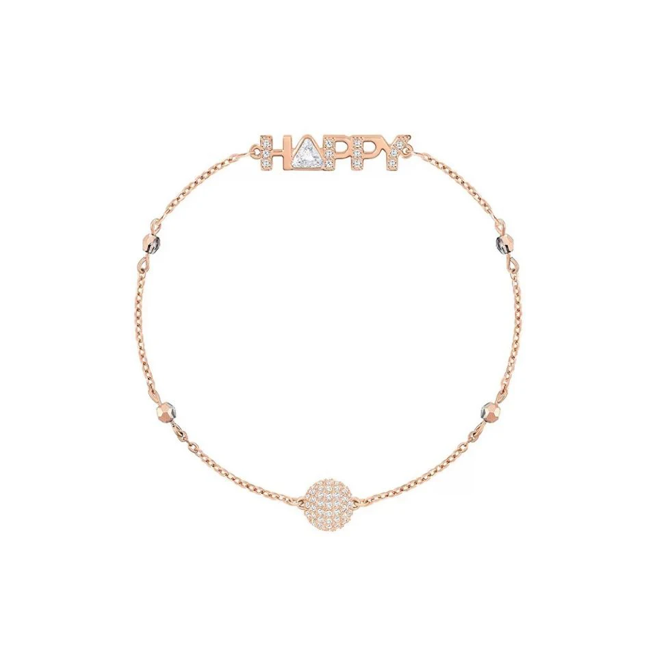 

High quality SWAL original SWAREMIX series invisible magnetic button Bracelet Pink Gold romantic bracelet for women