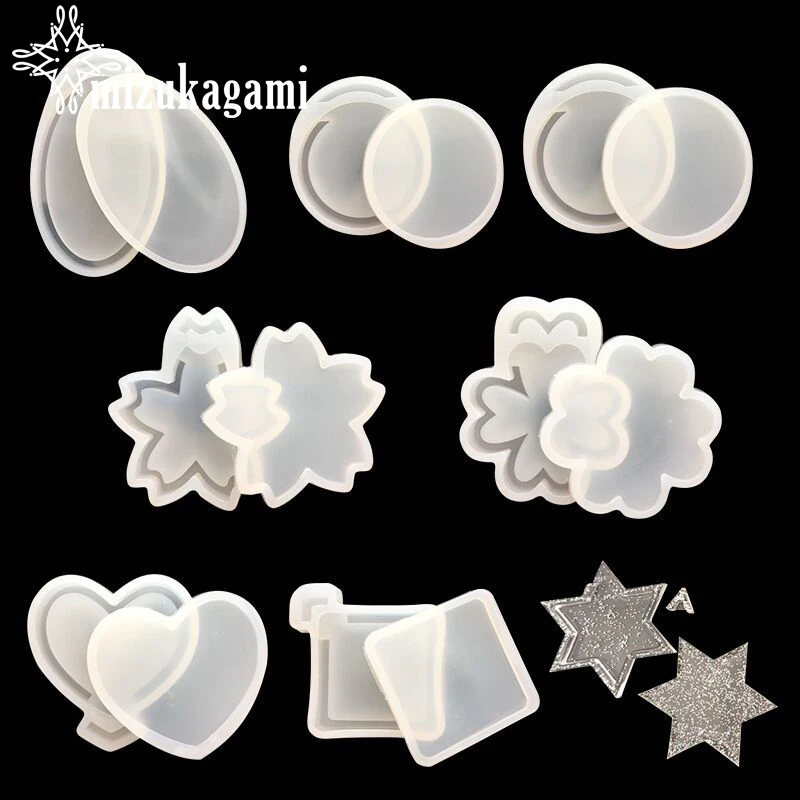 

1pcs Water Injection Mud Board Hollow Whale Mold Round/Heart/Star Resin Charms 3D Molds For DIY Intersperse Decorate Making Mold