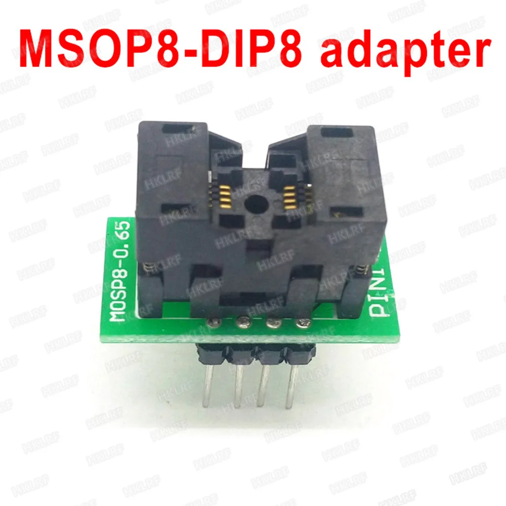 

MSOP8 to DIP8 Adapter MCU Test IC socket Programmer adapter for RT809H RT809F TL866CS TL866A TL866II EZP2010 EZP2013 XELTEK