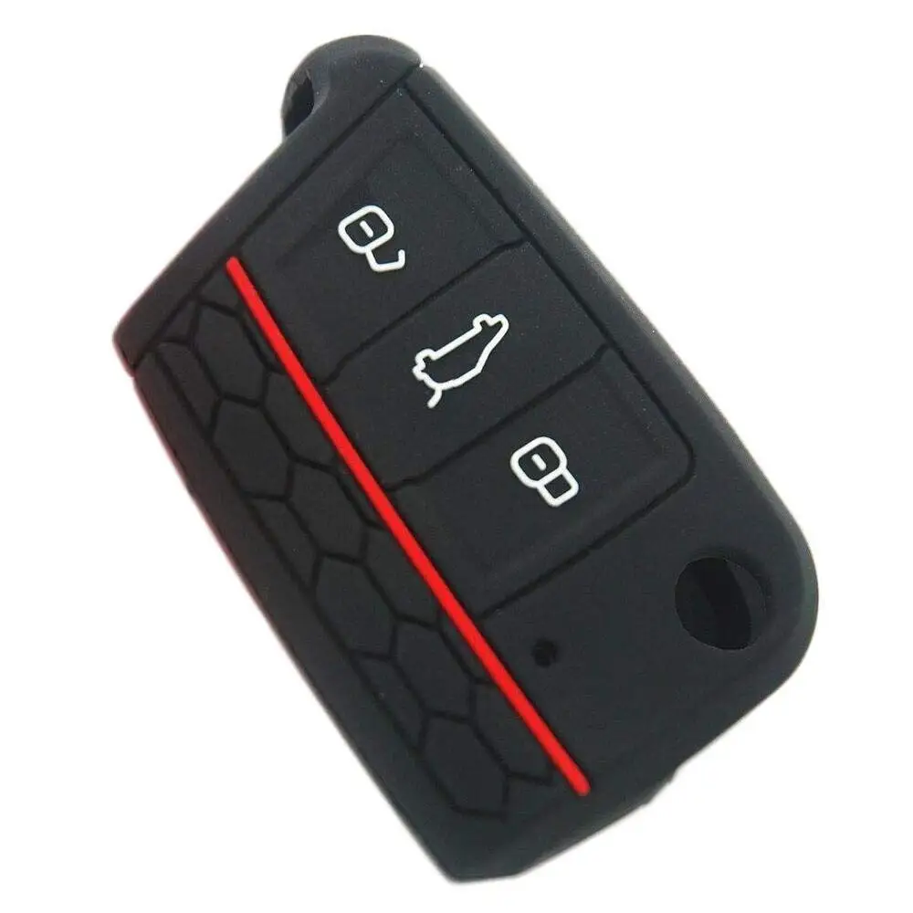 Автомобильный модный силиконовый чехол для ключей сумка для ключей для Volkswagen VW Golf 7 mk7 Skoda Octavia A7 чехол для ключей авто-Стайлинг