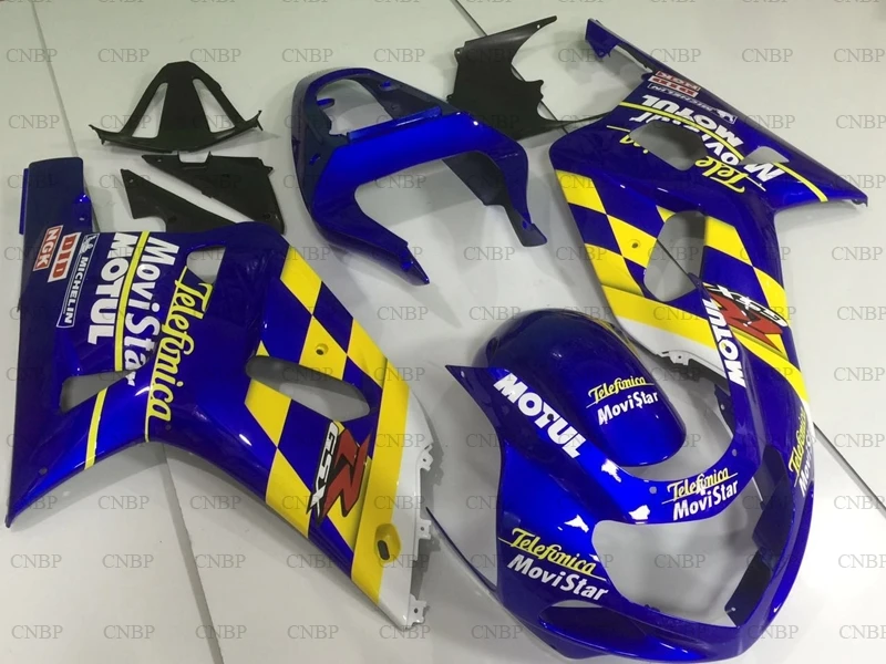 GSXR600 GSXR750 GSXR1000 2000 2003 K12 кузов GSX R 600 750 1000 2002 синий желтый обтекатель|Пластиковые и