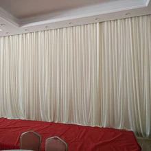 3 M * 6 M transparente normal blanco boda mantón decoración blanco telón de fondo de fondo de la boda etapa cortina para el evento decoración del partido
