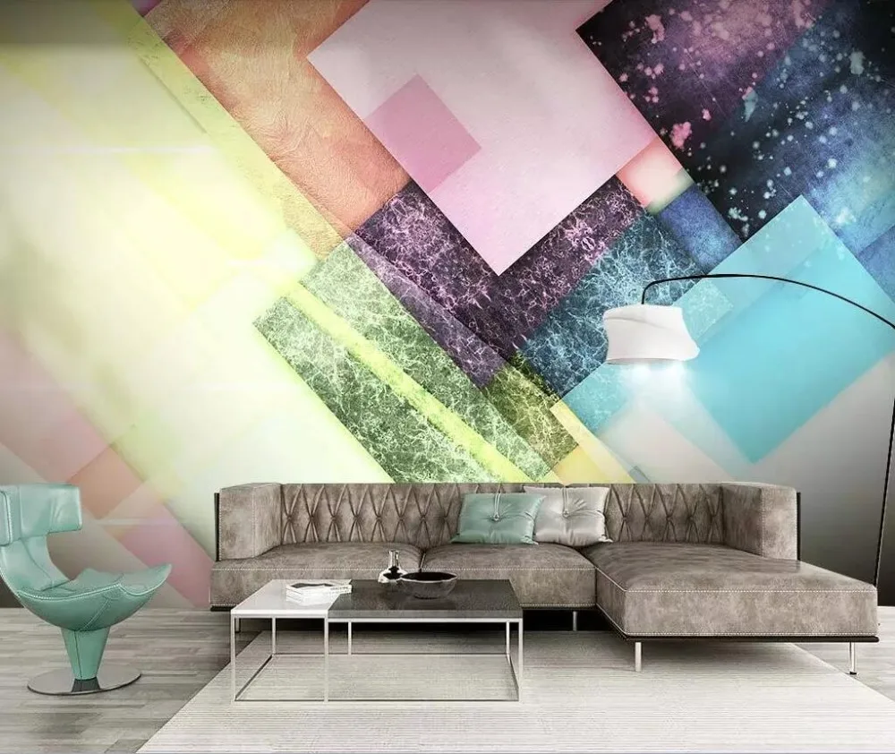 Moderno Marmol Simple Geometrica De Color Bloque De Empalme