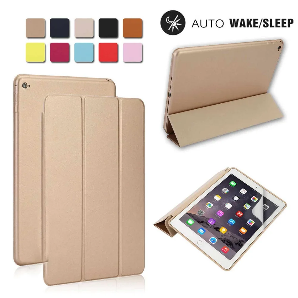 

None iPad Pro 9.7 Case Folding Folio Case Cover PU Leather+Glitter Silicone Soft Back for iPad Case Smart Auto Sleep/Wake Up r20