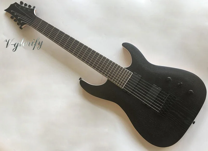 good quality mahogany solid wood 8 string electric guitar