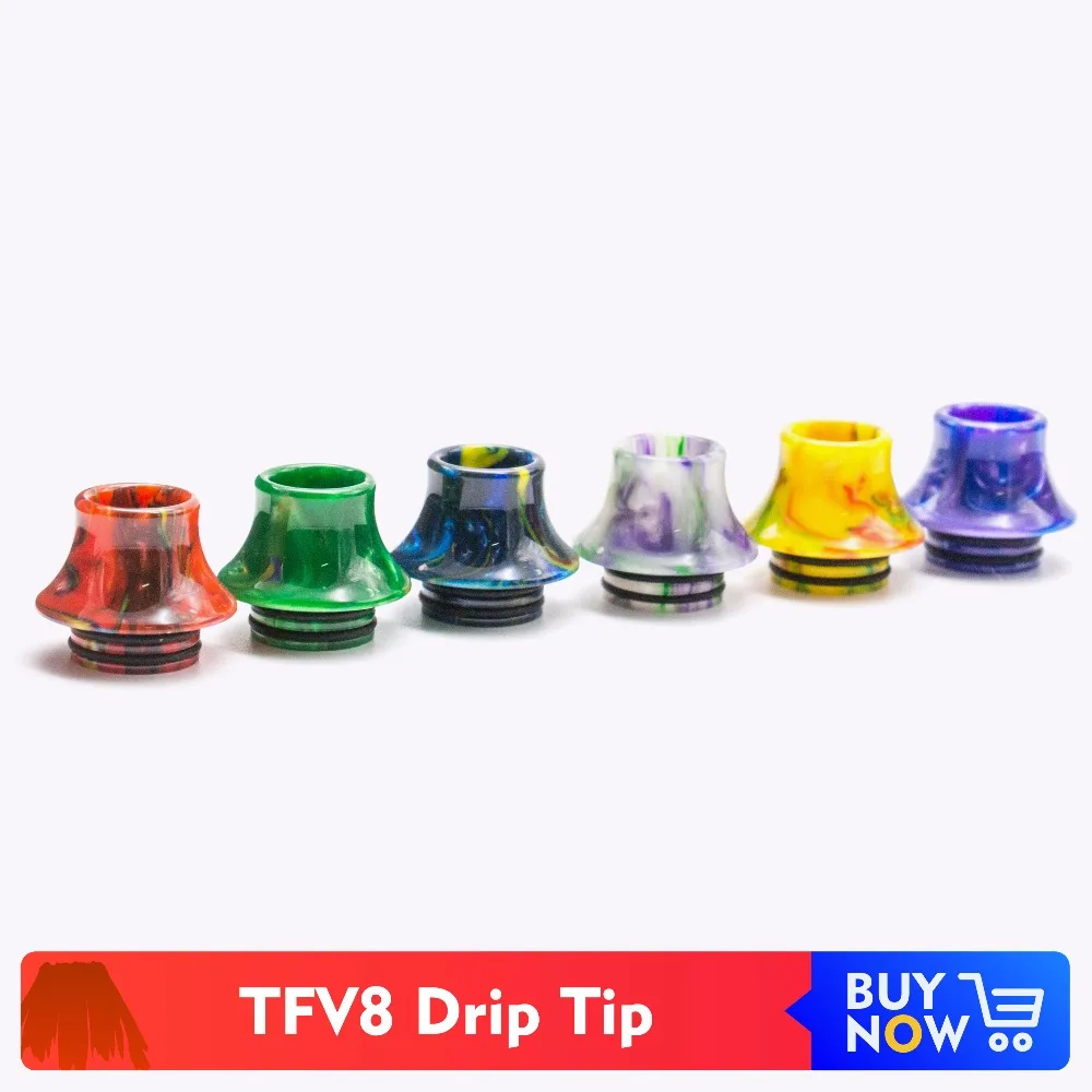 

Quartz Banger 810 Drip Tip Epoxy Resin Colorful Vaporizer Driptip for TFV8 TFV12 Atomizer e Cigarettes Mouthpiece (2piece)