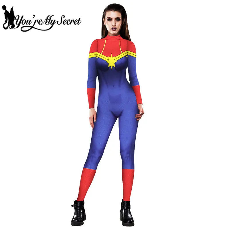 

[You're My Secret] New Fashion Cosplay Costume for Women Catsuit Elastic Fabric Wonder Women Movie TV Jumpsuit Bodysuit