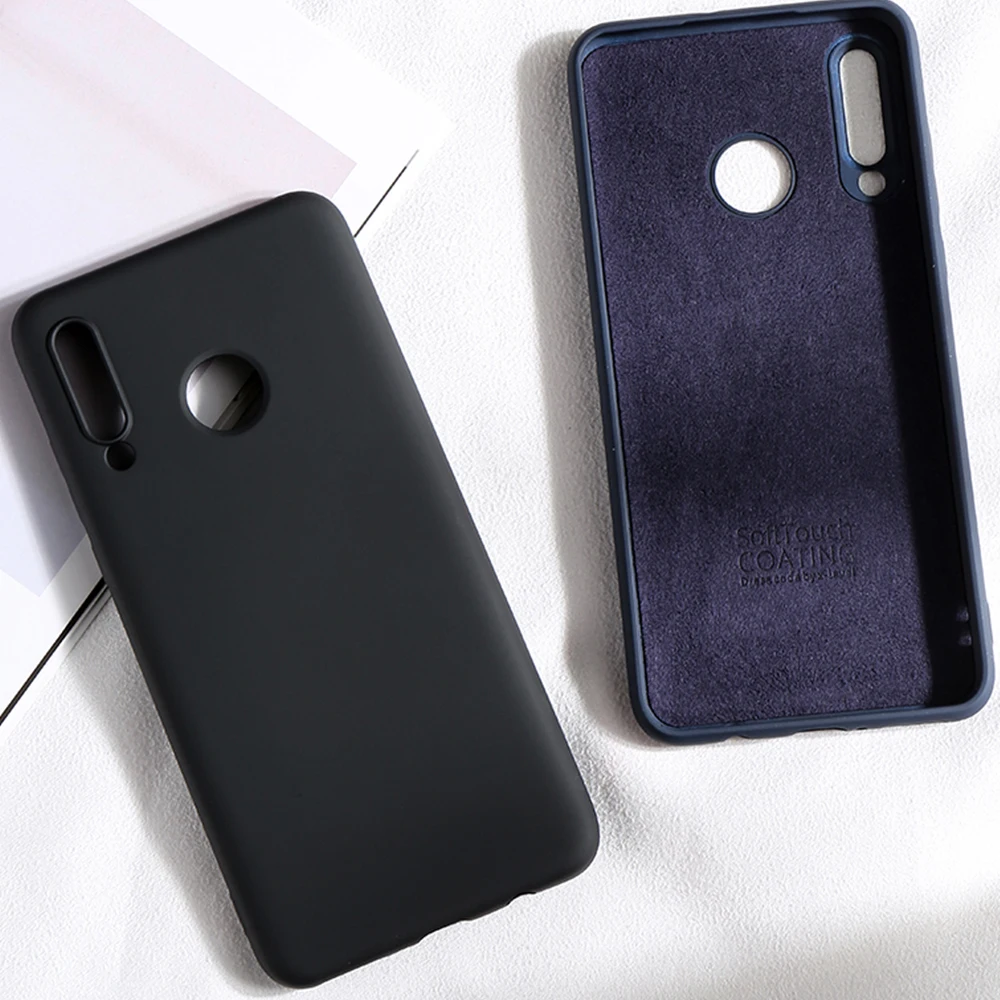 

For Huawei P30 Lite Case Luxury Liquid Silicone Cover Baby-Skin Touch Phone Case For Huawei P 30 Lite Cover 360Shockproof Bumper
